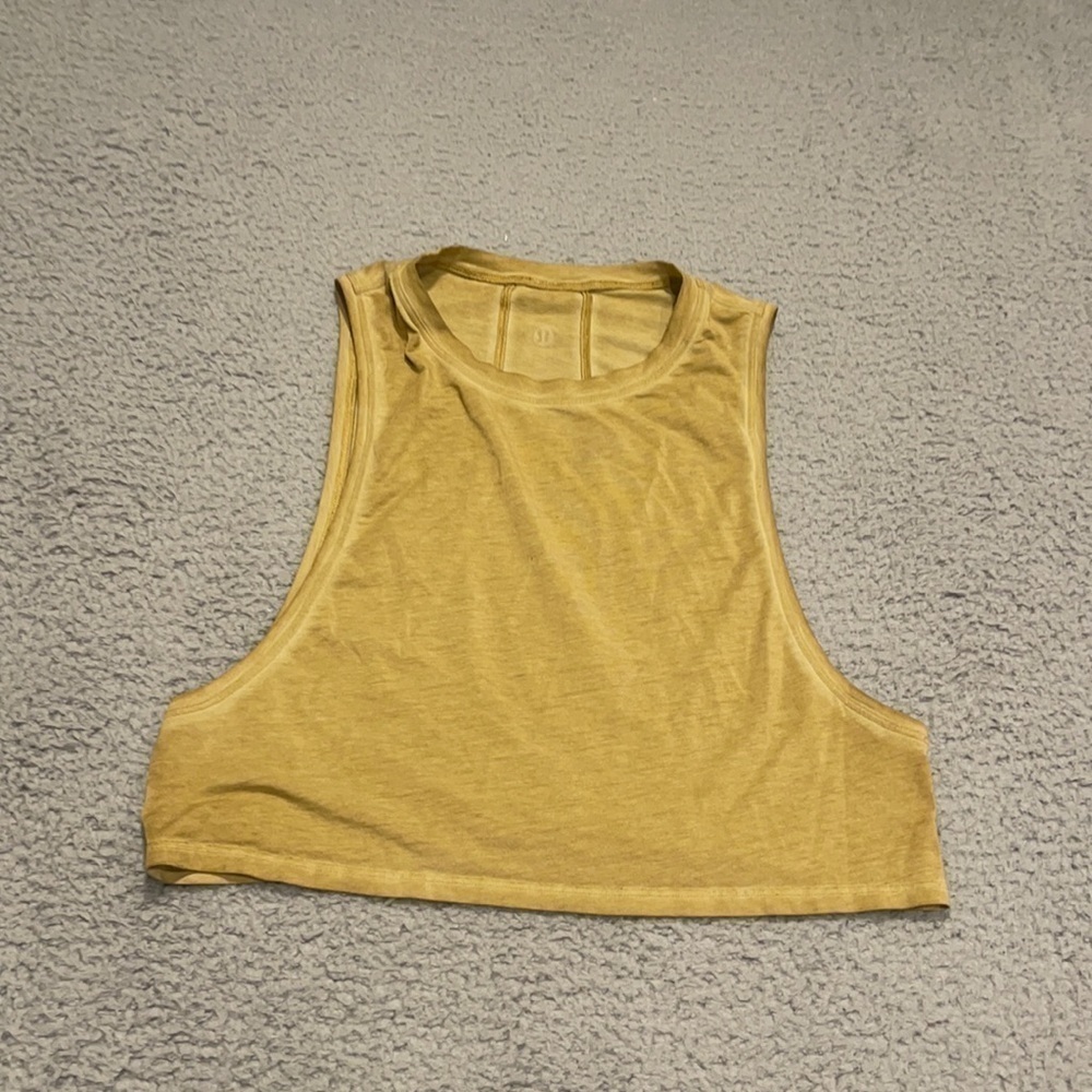 Lululemon All Yours Crop Tank Size 4 Color green